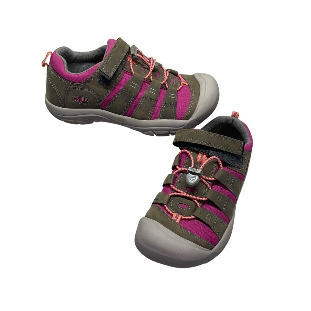 KEEN Newport Pink Brown Hook And Loop Hiking Water Comfort Sandals Shoes Size 6Y